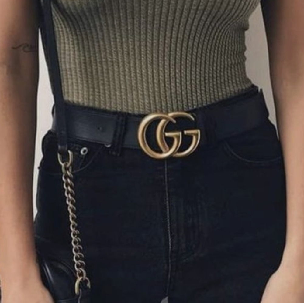 Gucci Marmont Black leather belt